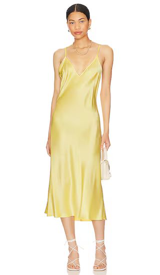 Deep V Multi Strap Midi Slip Dress in Limoncello | Revolve Clothing (Global)