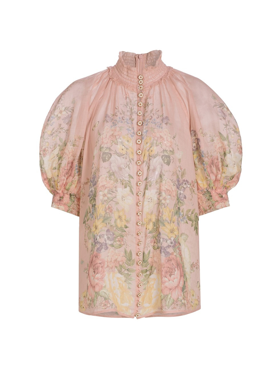 Women's Waverly Short-Sleeve Blouse - Pink Floral - Size 4 | Saks Fifth Avenue
