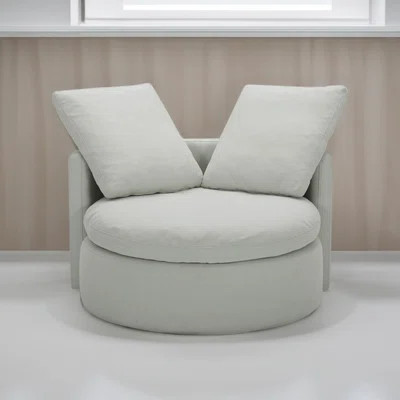 Chylynn Upholstered Swivel Barrel Chair | Wayfair North America