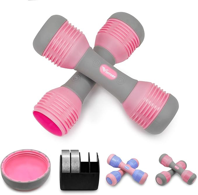 VIVITORY Adjustable Dumbbells Set for Women, Multiple Weight Options Single, Dumbbells Weight Pai... | Amazon (US)