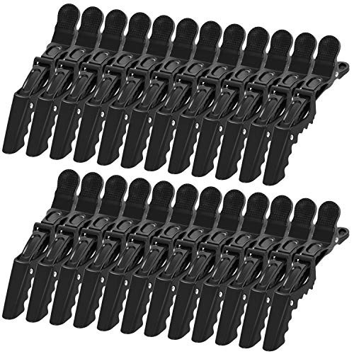 24 Stück Abteilklammern Haar Klammern Friseur Kunststoff Krokodil Haar Clips, Professionelle Fri... | Amazon (DE)