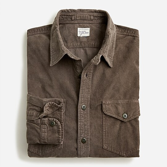 Garment-dyed corduroy CPO shirt | J. Crew US