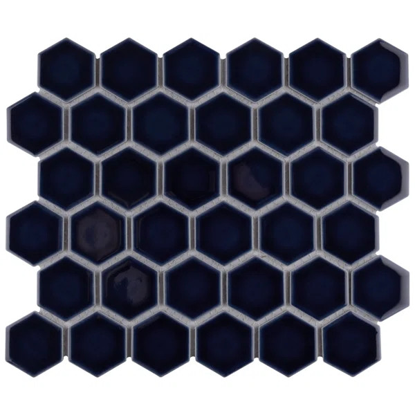 Hudson 2.2" x 2.2" Porcelain Patterned Honeycomb Wall & Floor Tile | Wayfair North America
