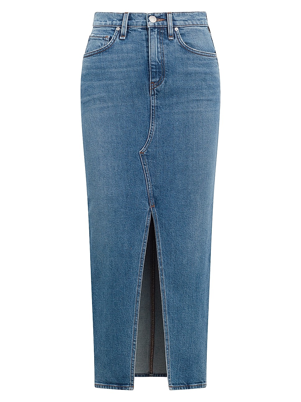 Reconstructed Denim Midi-Skirt | Saks Fifth Avenue