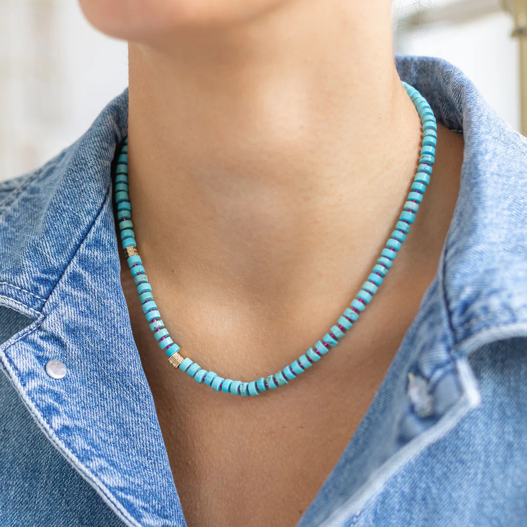 All you Need is Love Gemstone Turquoise Necklace | Erin McDermott Jewelry