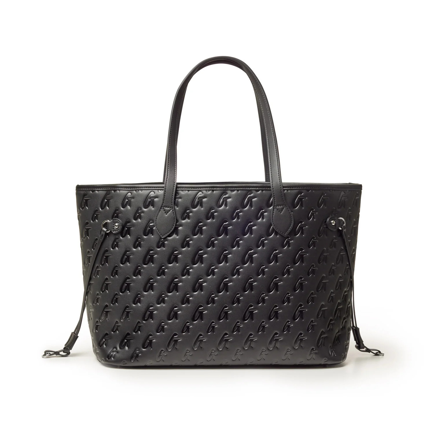 MONOGRAM GLAM TOTE - BLACK BLACK | Glam-Aholic Lifestyle