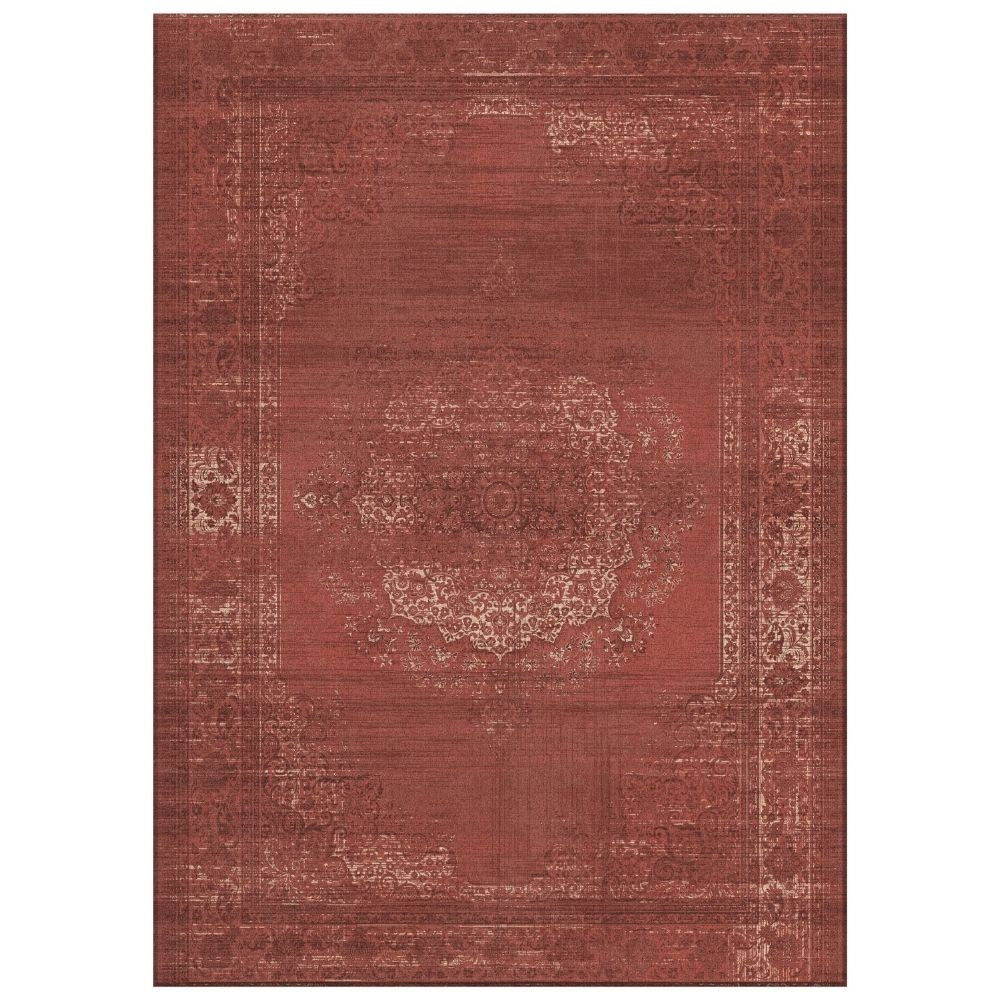 Red Blue Floral Garden Traditional Area Rug | Burke Decor
