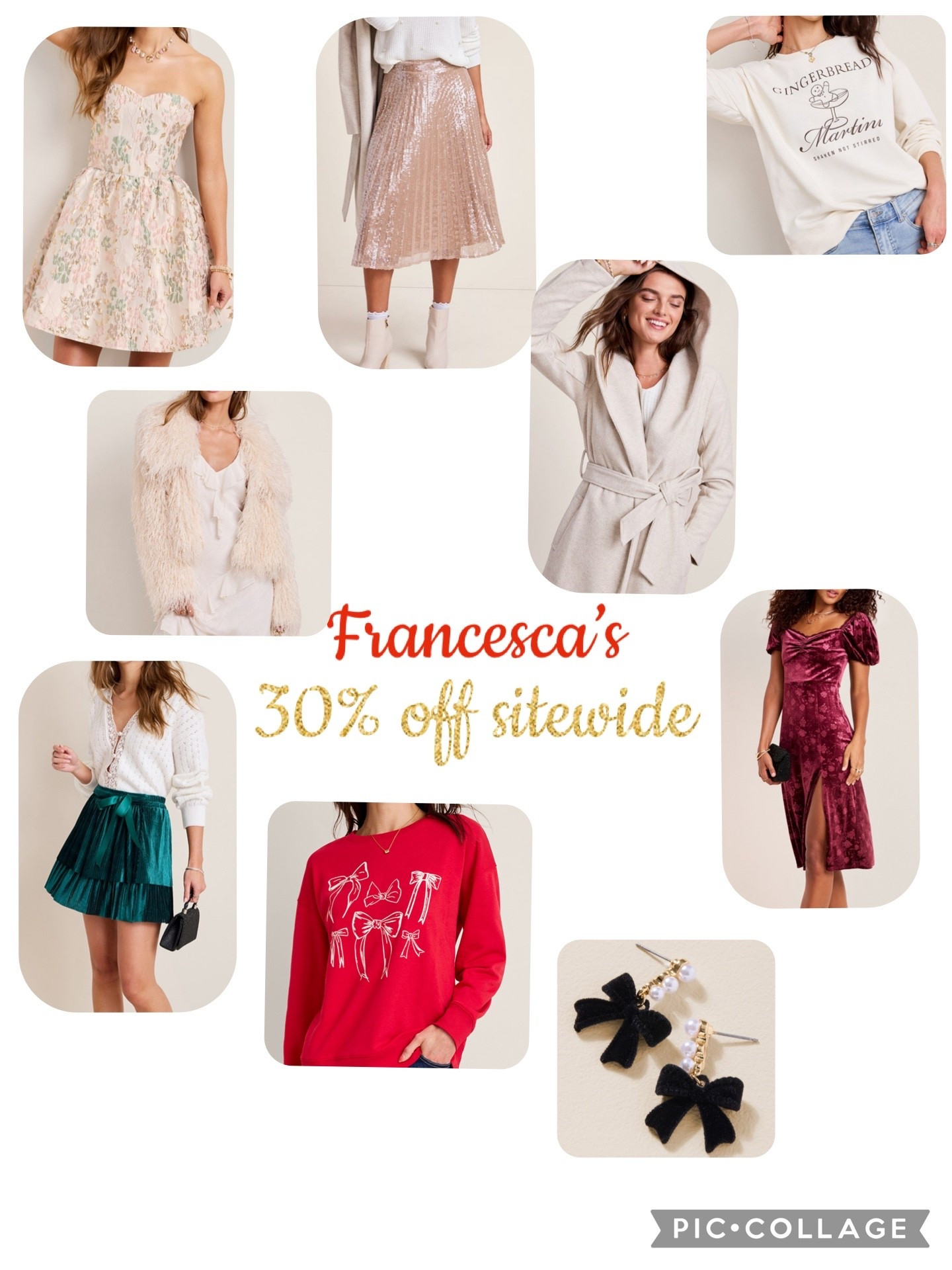 Francesca’s has 30% off sitewide on ultra-cute holiday season looks! Between party looks and graphics, you’ve got a look for every event! 

#LTKParties #LTKSaleAlert #LTKHoliday