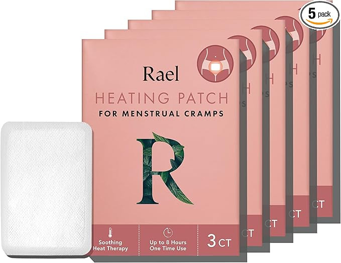 Rael Heating Pad, Herbal Heating Patches - Period Heating Pads for Cramps, Heat Therapy, Ultra Th... | Amazon (US)