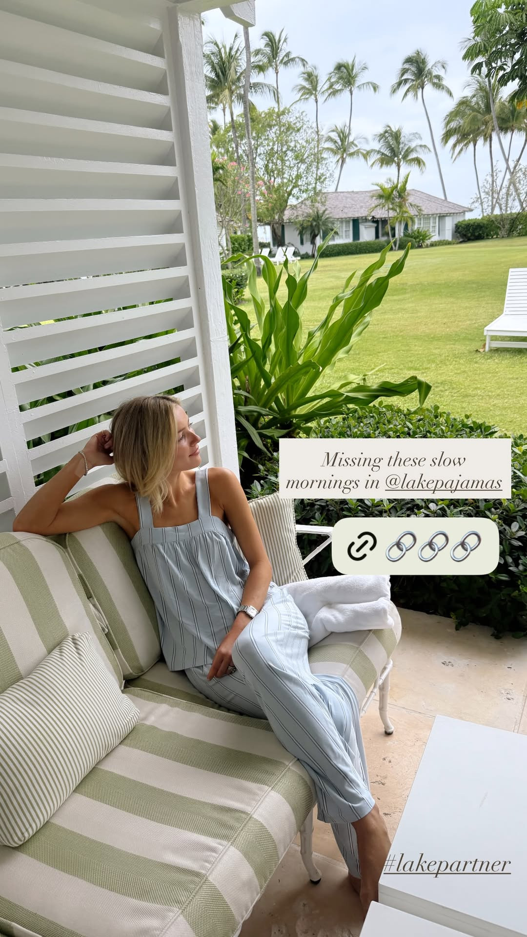 The coziest mornings in LAKE pajamas! Love these striped sets for summer. 🤍 

 #LTKootd #LTKselfcare #LTKSeasonal