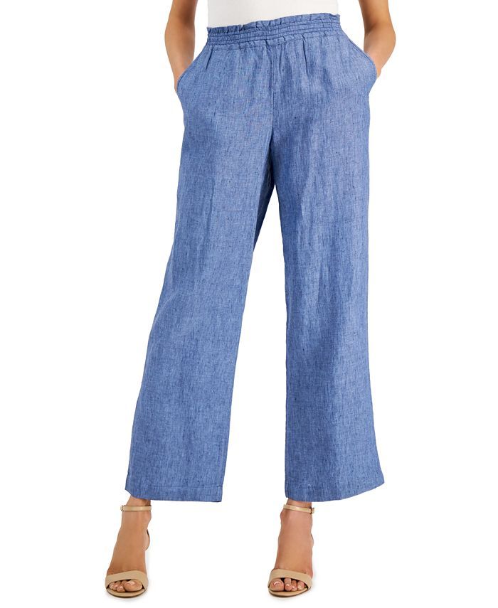 Linen Pull-On Pants, Created for Macy's | Macys (US)