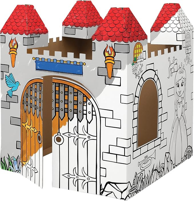 Bankers Box at Play Large Color in Castle Playhouse, Cardboard Playhouse and Life Size Craft Acti... | Amazon (US)