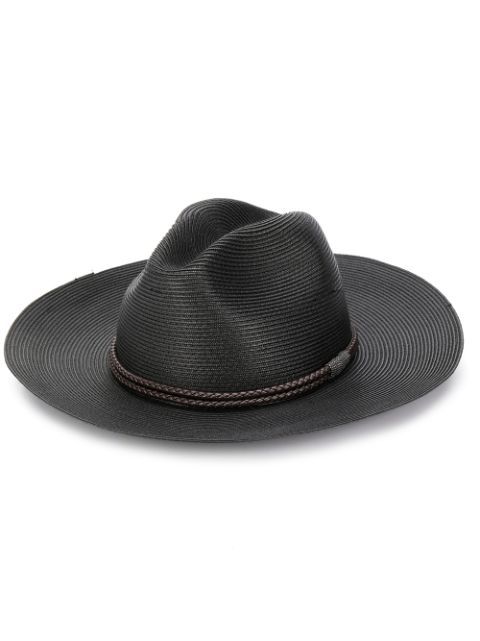 rope-trimmed fedora hat | Farfetch (US)