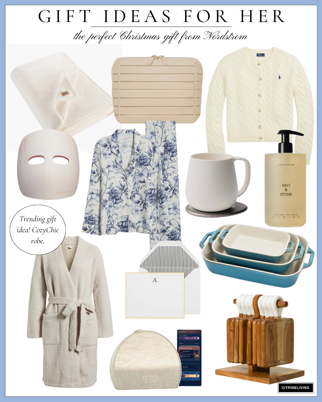 Nordstrom gift ideas for her! 

Gifts for her, gift ideas, gifts for women, pajamas for women, womens robe, women's gift ideas, personalized gifts, chic gifts 

 

#LTKGiftGuide #LTKHoliday #LTKSeasonal