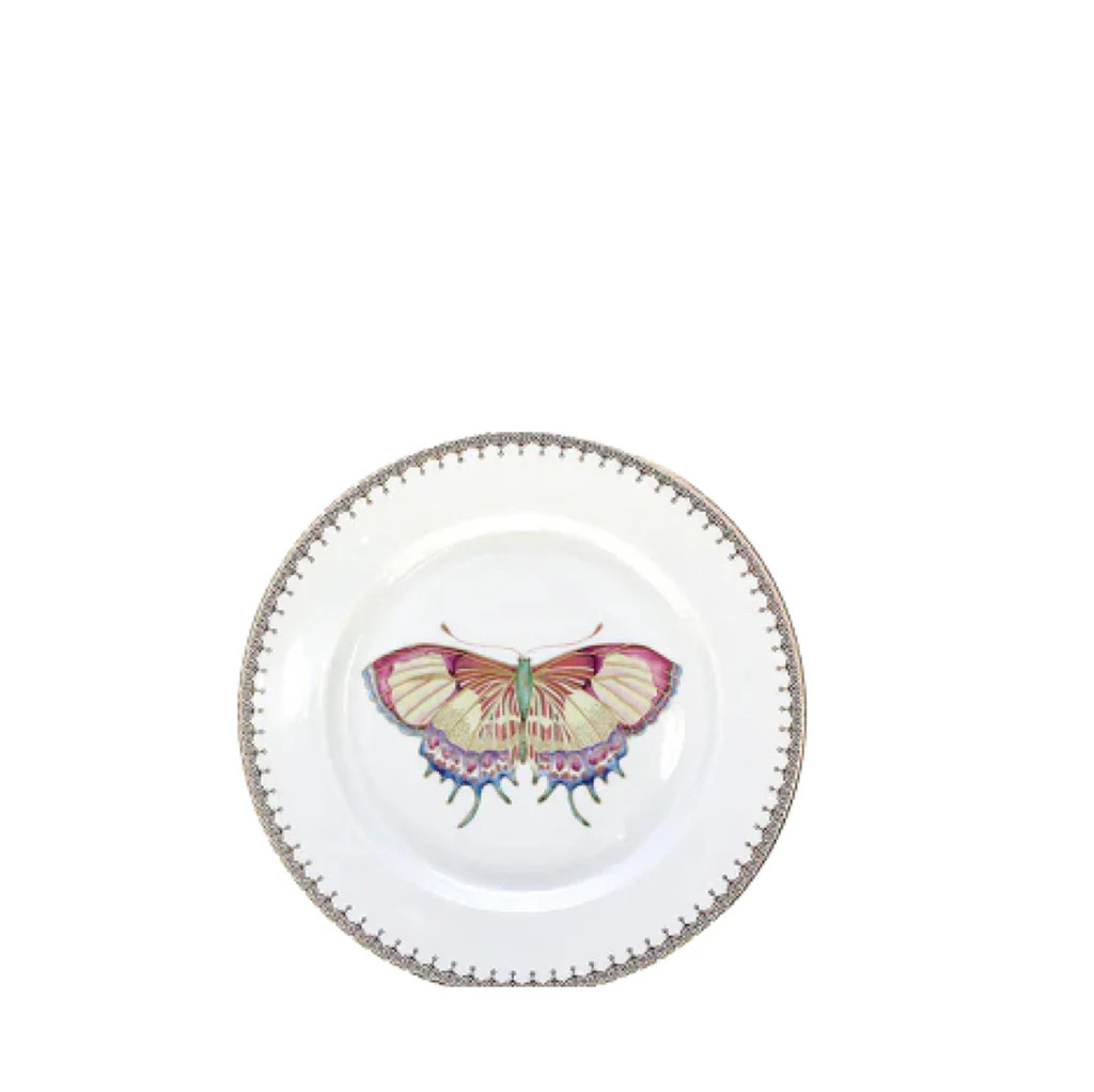 Golden Teardrop Butterfly Dessert Plate | Blue Print