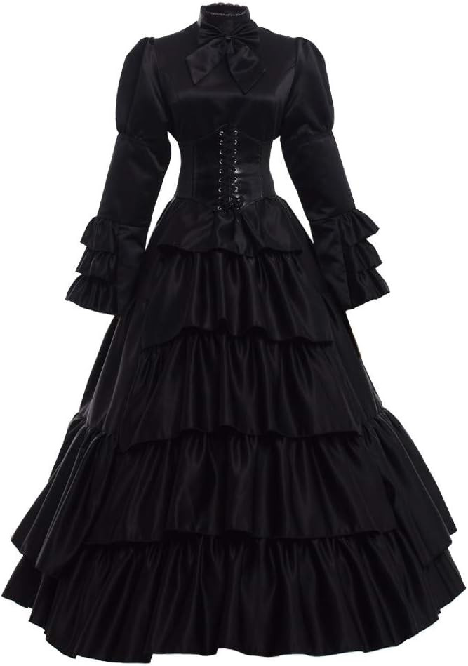 GRACEART Women Victorian Rococo Dress Gothic Ball Gown Costumes (Dress & Hoop skirt) | Amazon (US)