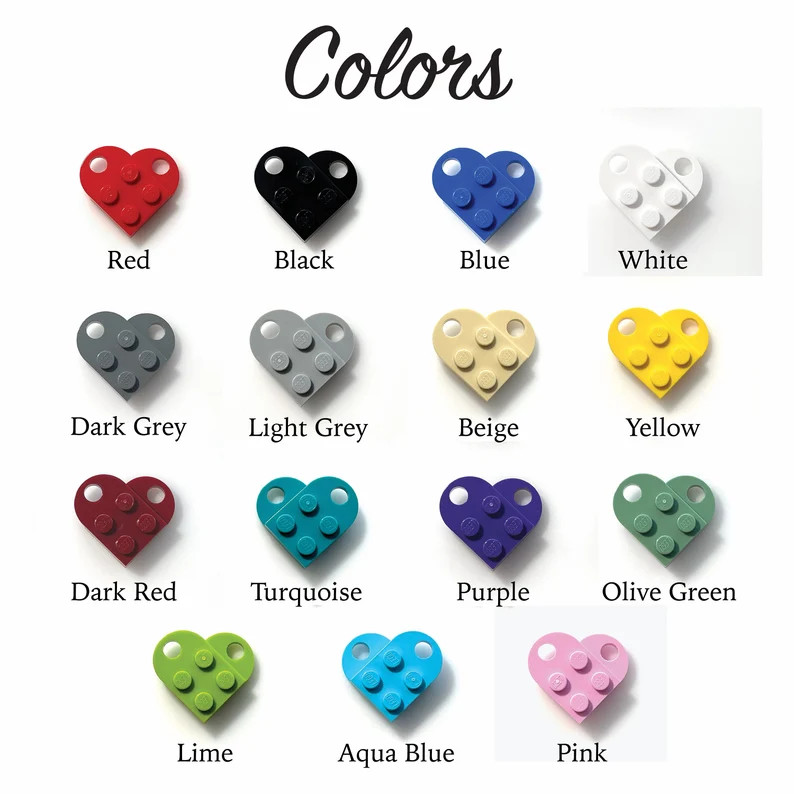 Heart Keychain Set - Made with Authentic LEGO® Bricks, Matching Friendship keychains, Gift for C... | Etsy (US)