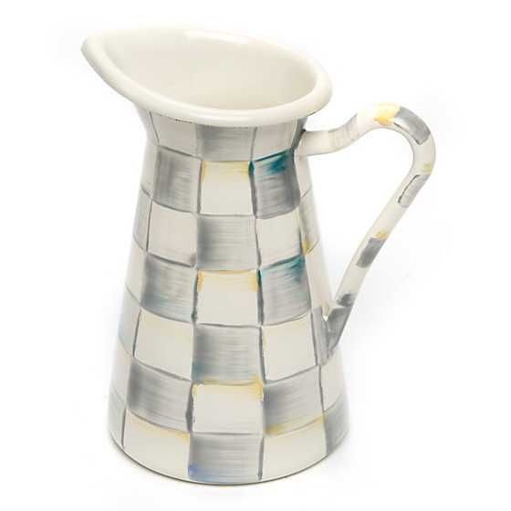 Sterling Check Enamel Practical Pitcher - Small | MacKenzie-Childs