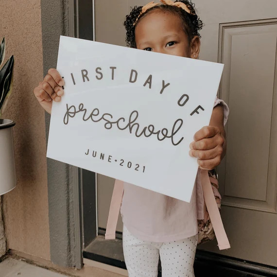Personalized First Day of School Sign, 1st Day of School, Back to School, Photo Prop Preschool, K... | Etsy (US)