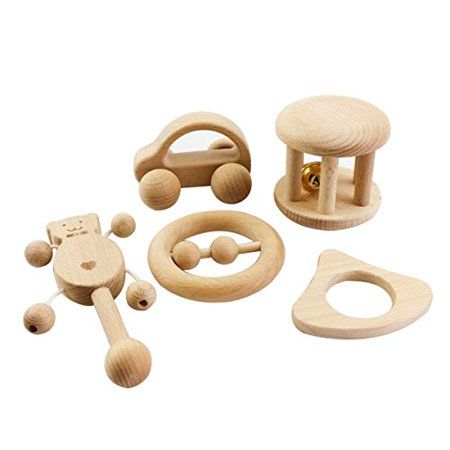 Puzzle Toys Intellectual Development of Children Montessori Toys Set Nursing Wooden Wooden Rattles | Walmart (US)