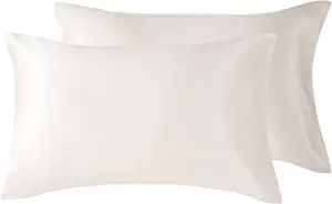 Love's cabin Silk Satin Pillowcase for Hair and Skin (Ivory White, 20x30 inches) Slip Pillow Case... | Amazon (US)