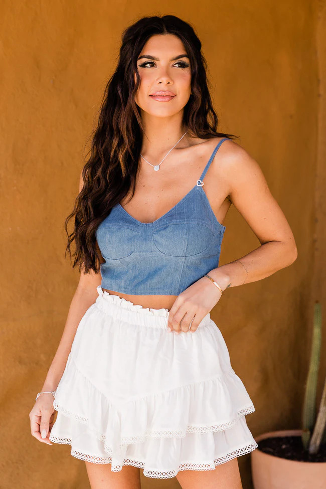 Mine Would Be You Denim Crop Tank | Pink Lily