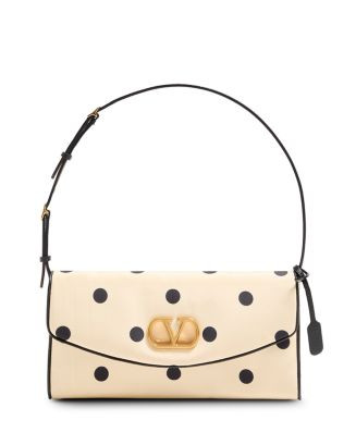 DeVain Moiré Plus De Pois Fabric Small VLogo Shoulder Bag | Bloomingdale's (US)