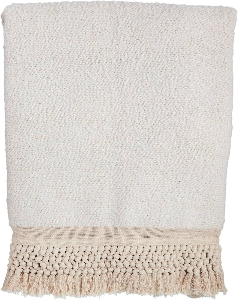 Mud Pie Tassel Throw Blanket, Cream, 60" x 60" | Amazon (US)
