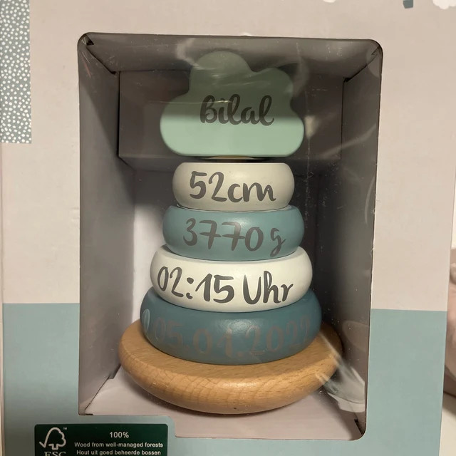 Gift Birth, Baby Gift Birth, Personalized Stacking Tower Mint - Etsy Canada | Etsy (US)