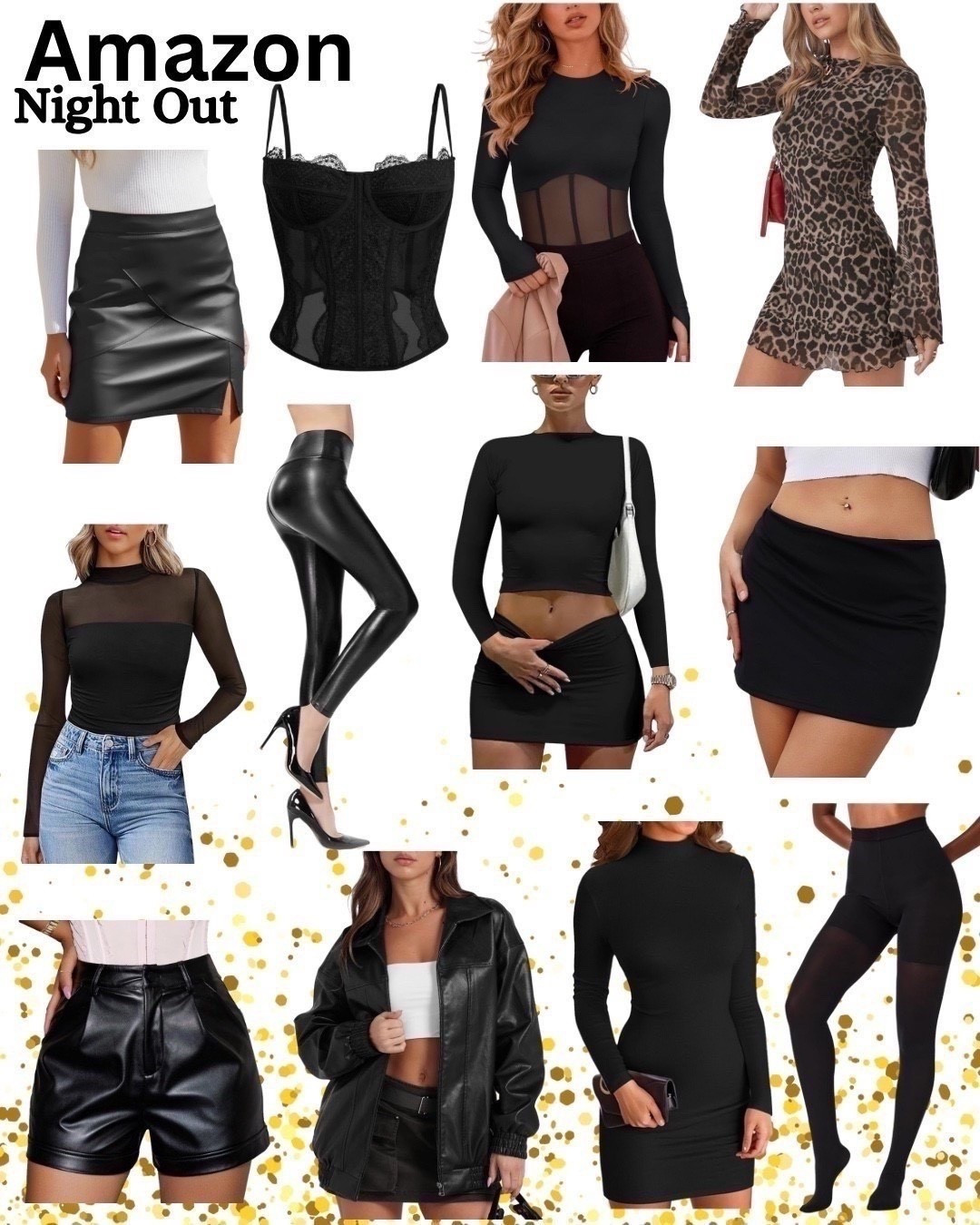 Night out outfit. Girls night outfit. Party outfit. Date night outfit. Black outfit. Pleather shorts. Pleather skirt. Mini skirt. Bodycon dress. Amazon fashion 


#LTKSeasonal #LTKHoliday #LTKFindsUnder50