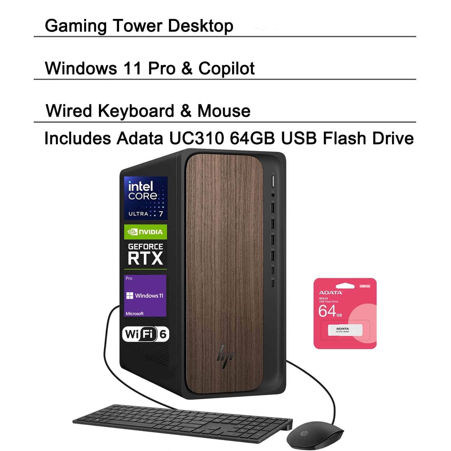 HP - OmniDesk Desktop - Intel Core Ultra 7 265 - 32GB RAM, 1TB SSD - NVIDIA GeForce RTX 5060 - For Gaming & Pro Work - Black | Best Buy U.S.