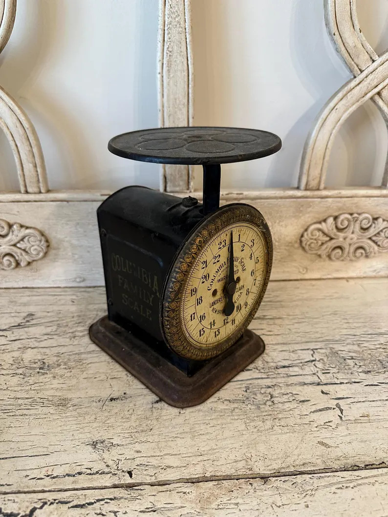Vintage Kitchen Scale Black Columbia Family Scale Rustic Farmhouse Decor - Etsy | Etsy (US)