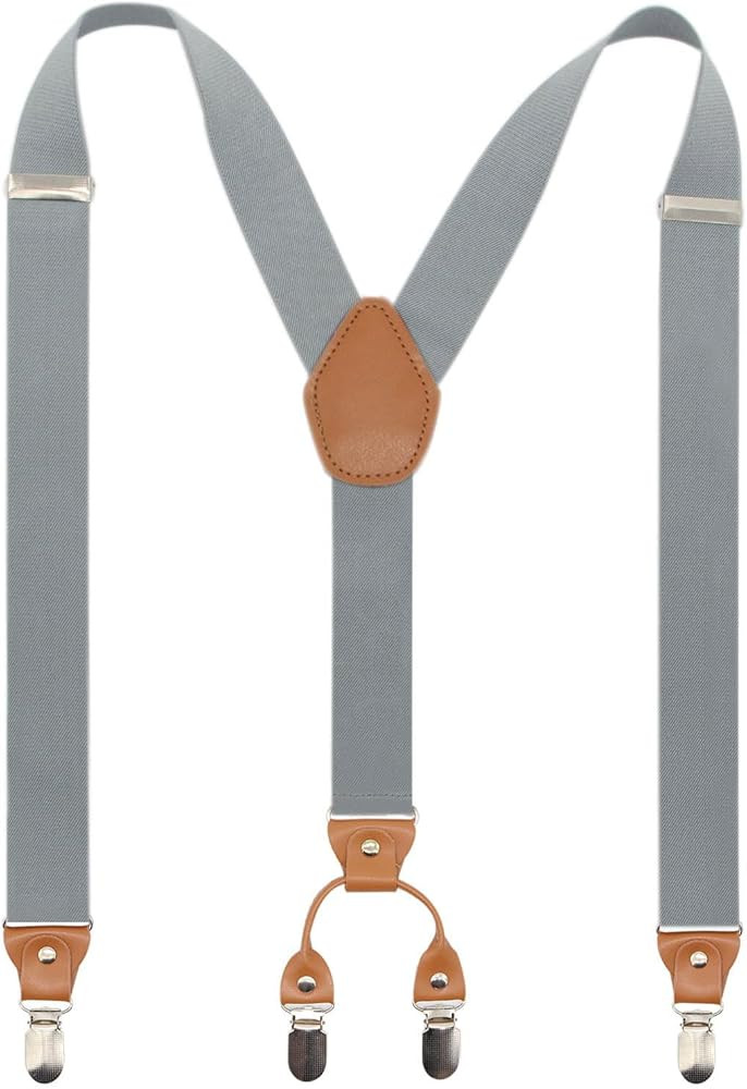 Timiot Men’s Y-Back 4 Metal Clip Elastic Wide Suspenders Perfect For Both Casual&Formal | Amazon (US)