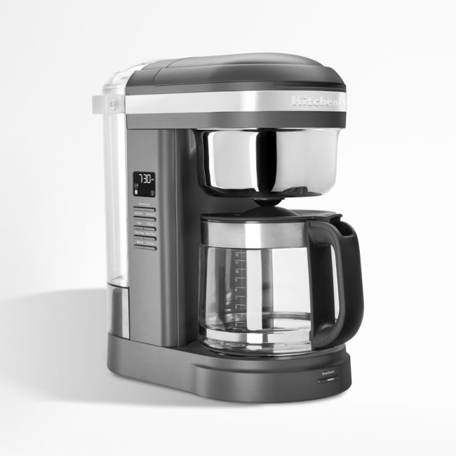KitchenAid ® Matte Charcoal Grey 12-Cup Drip Coffee Maker | Crate & Barrel