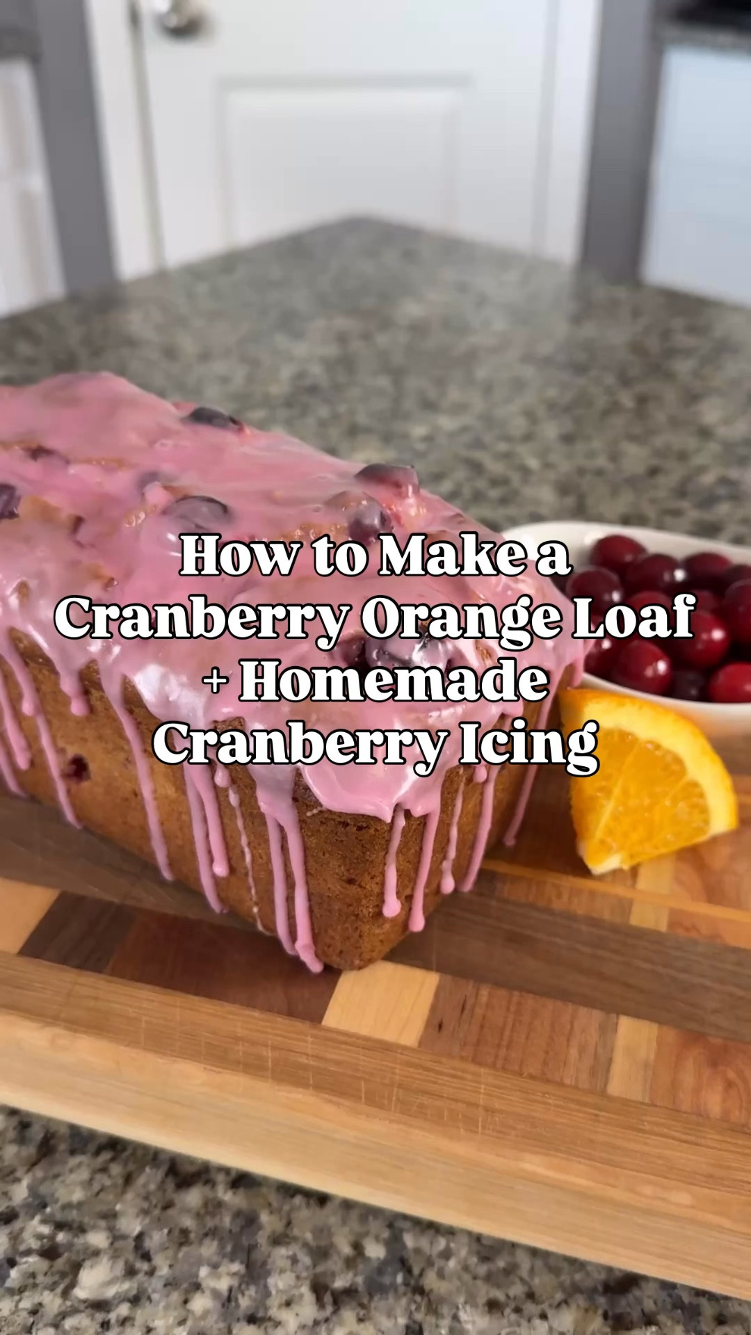 How to make a cranberry orange loaf of bread plus a homemade cranberry icing recipe. 

#LTKfoodie