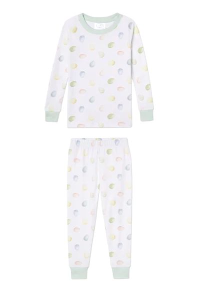 Kids Long-Long Set in Hatch | LAKE Pajamas