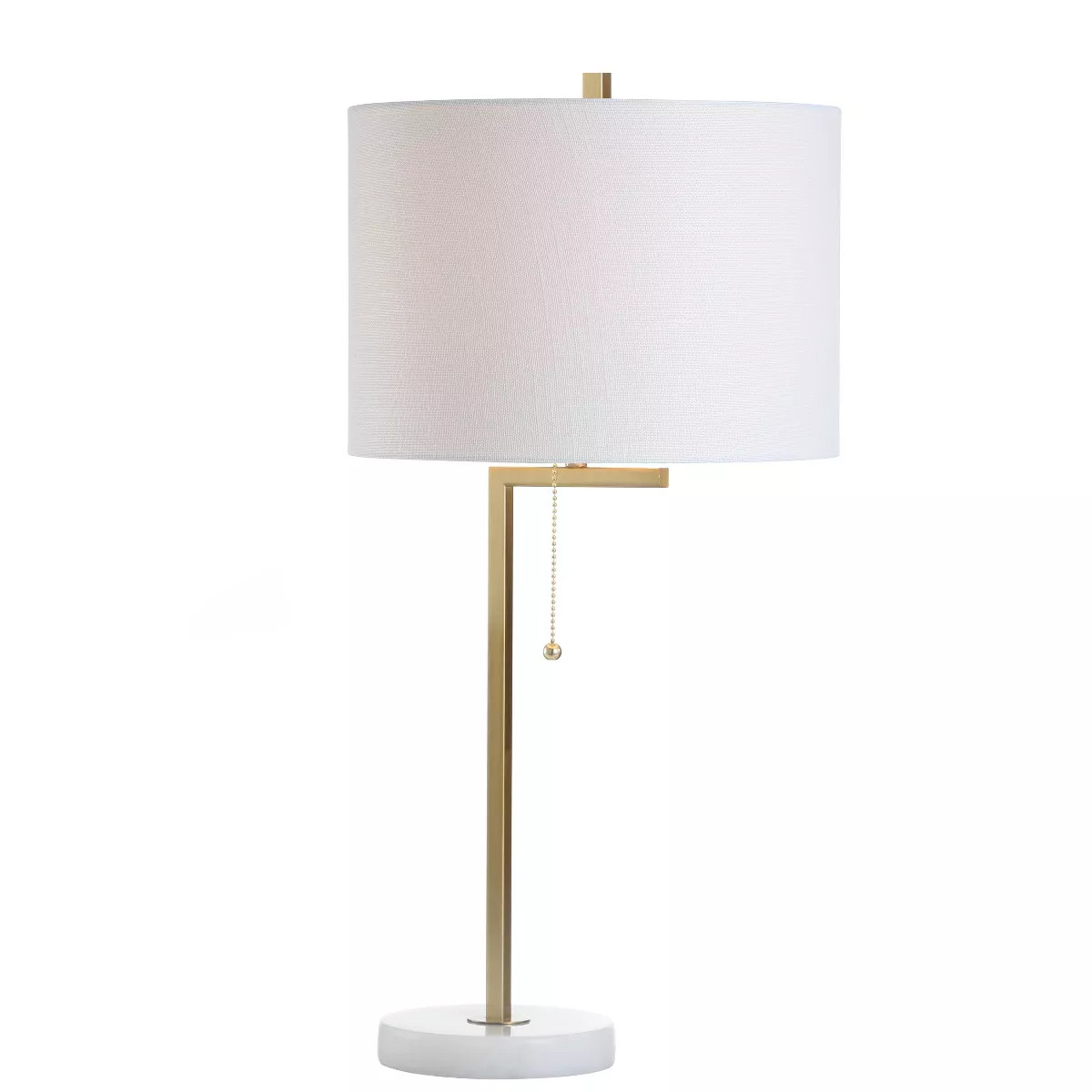 24.5" Metal/Marble Alyssa Table Lamp with Pull Chain, Marble Base - JONATHAN Y | Target
