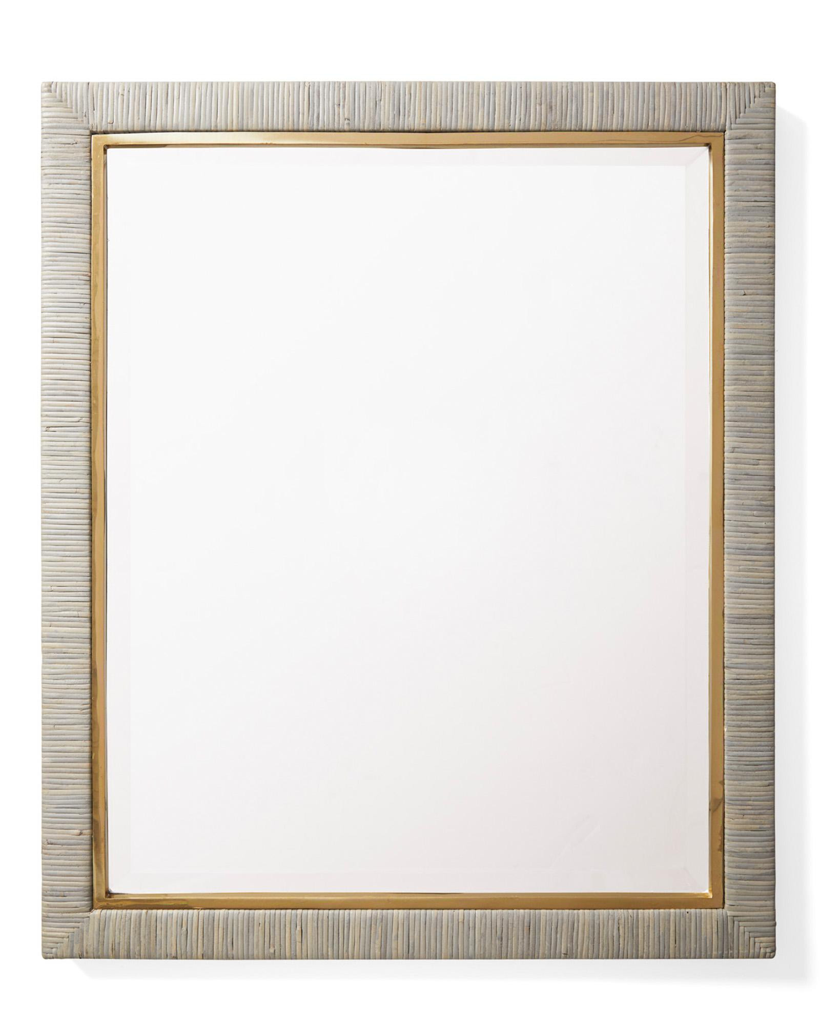 Balboa Rattan Mirror - Mist | Serena and Lily