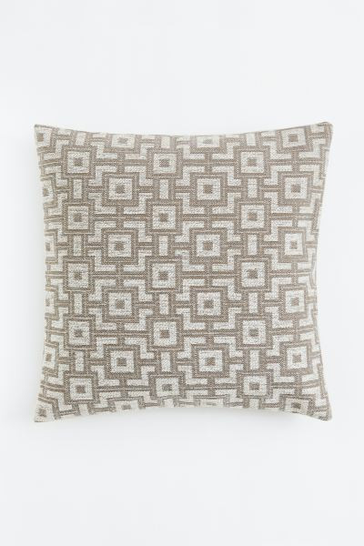 Jacquard-weave Cushion Cover - Brown/patterned - Home All | H&M US | H&M (US + CA)