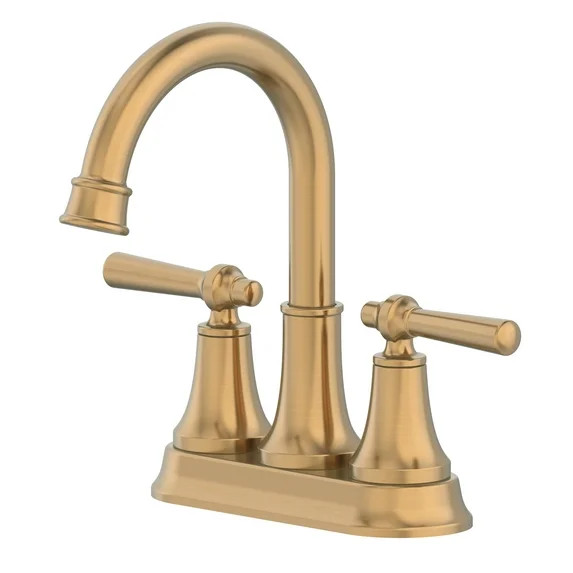 Better Homes & Gardens Modern Heirloom 4" Centerset Bathroom Faucet in Heritage Gold | Walmart (US)