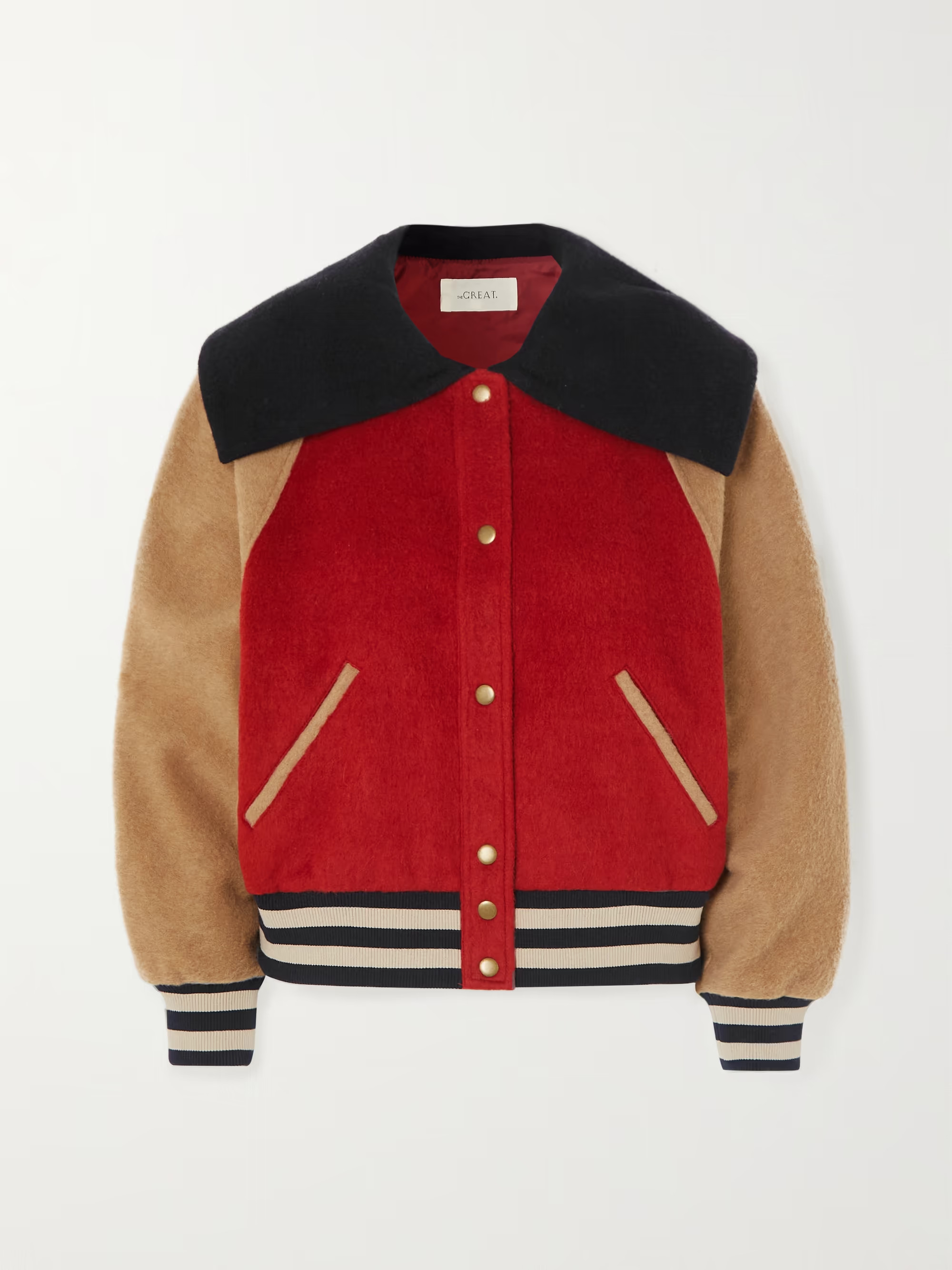 The Baseball brushed-felt bomber jacket | NET-A-PORTER (US)