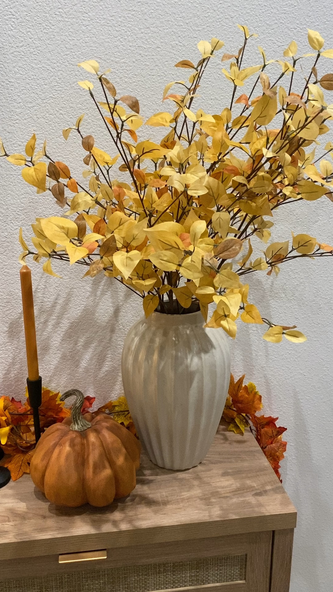 Getting ready for fall with some fall garland and pumpkins  

#LTKVideo #LTKHome #LTKSeasonal
