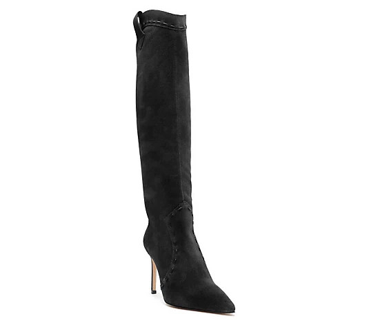 Schutz Suede Heeled Western Tall Shaft Boot - Eliana - QVC.com | QVC