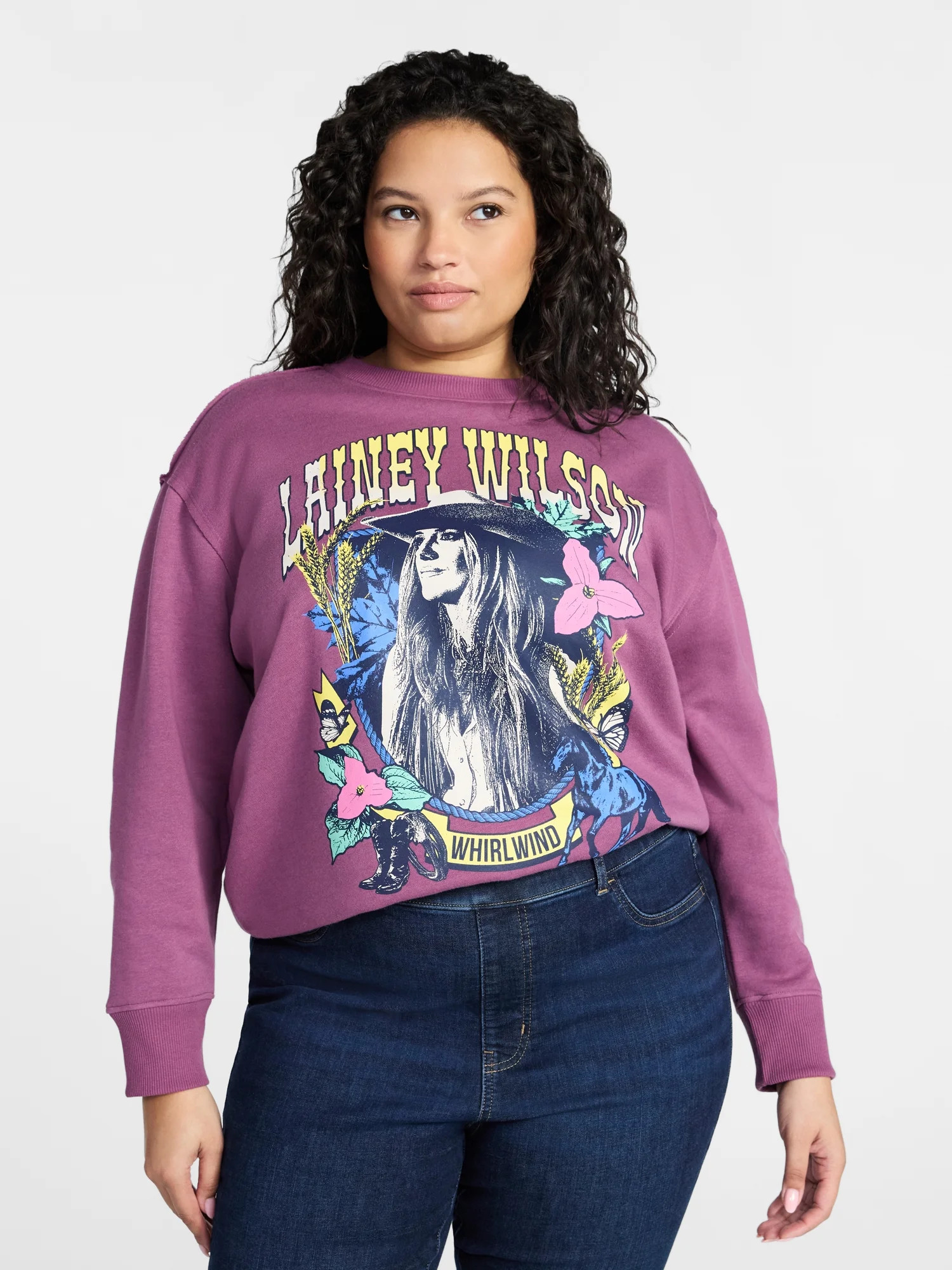 Terra & Sky Women's Plus Size Lainey Wilson Graphic Sweatshirt, Sizes 0X-5X | Walmart (US)