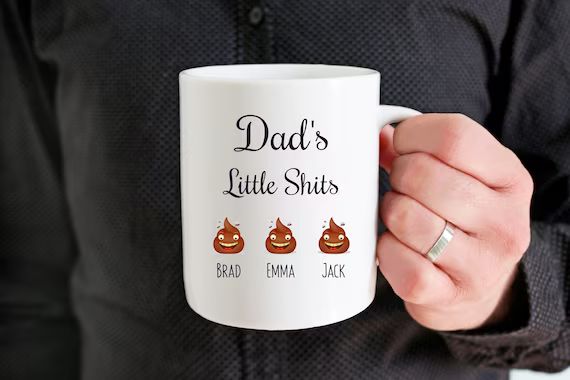 Dad gifts, Personalized Dad's Little Shits Funny Dad Mug, Fathers Day Gift From Son/Daughter, Mug... | Etsy (US)