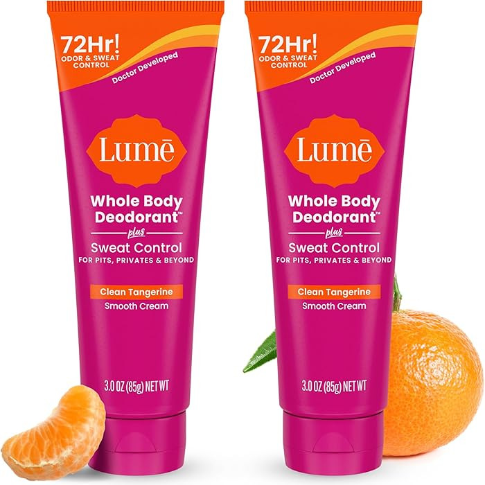 Lume Whole Body Deodorant Plus Sweat Control - Smooth Cream Tube - 72 Hour Odor And Sweat Control... | Amazon (US)