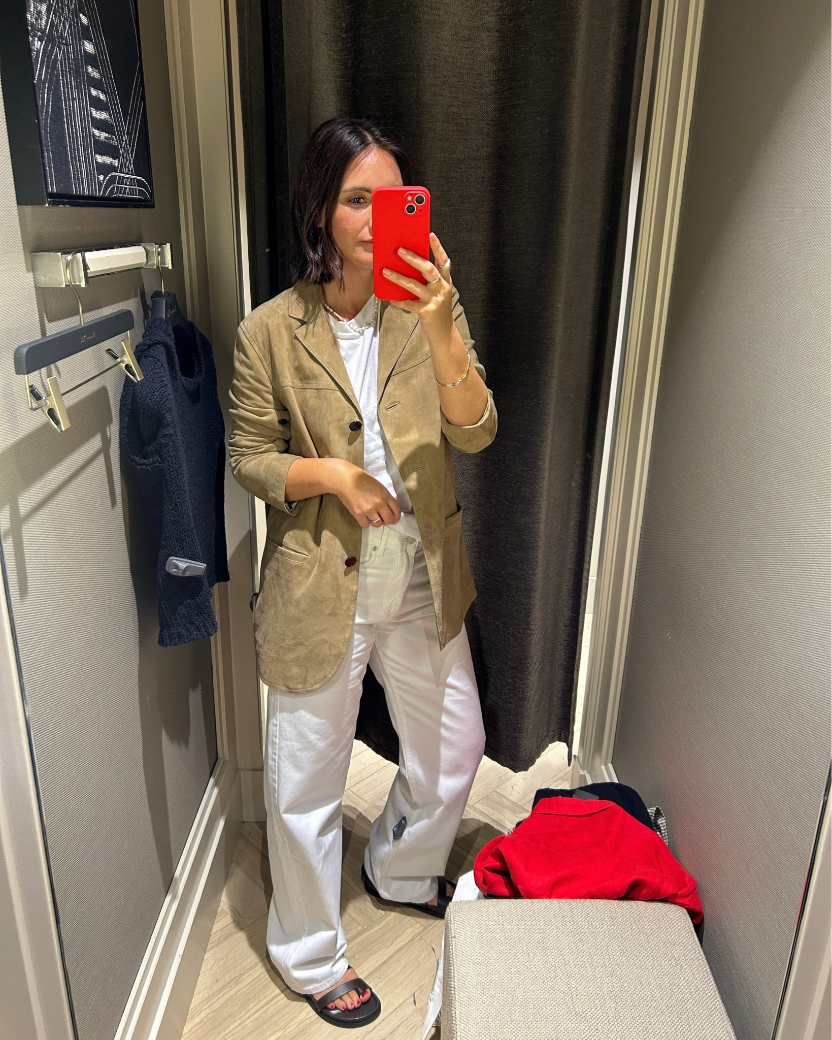 Massimo dutti suede jacket
Suede jacket outfit 
White jeans casual outfit 
Brown sandals

#LTKstyletip #LTKover50style #LTKsummer