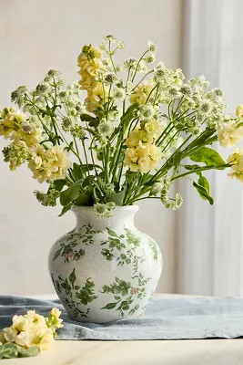 Green Chinoiserie Vase, Small | Anthropologie (US)