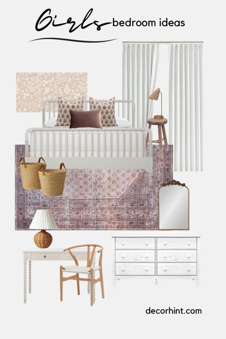 Girls bedroom ideas, Jenny kind bed washable rug, colors of lavender and soft pinks

#LTKkids #LTKhome #LTKfamily