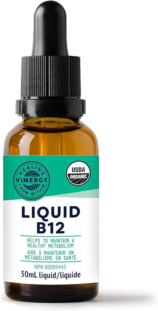 Vimergy USDA Organic B12, 30 Servings – Alcohol Free B-12 Liquid Vitamin - Supports Brain Energ... | Amazon (CA)